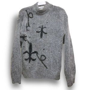 Vintage Dana Ashley Silk & Angora Blend fleur-de-lis Sweater